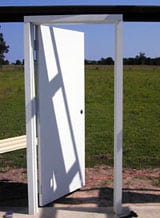 steel walk door